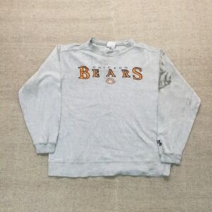 vintage chicago bear sweatshirt mens Large Gray 2000s y2k NFL